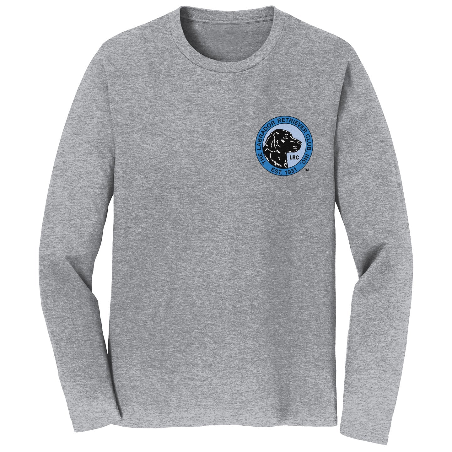 The Labrador Retriever Club - LRC Logo - Left Chest Blue - Adult Unisex Long Sleeve T-Shirt