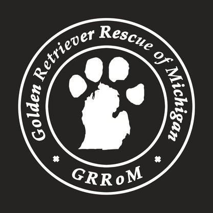 Golden Retriever Rescue of Michigan White Left Chest Logo - Adult Tri-Blend T-Shirt