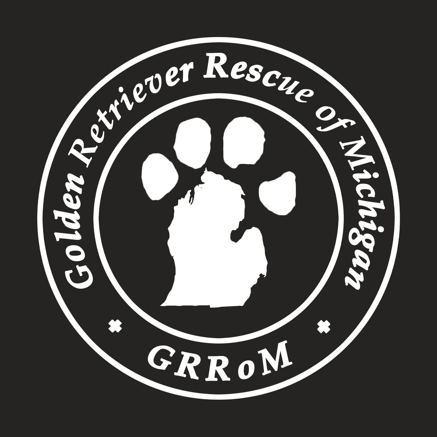 Golden Retriever Rescue of Michigan White Left Chest Logo - Women's Tri-Blend T-Shirt