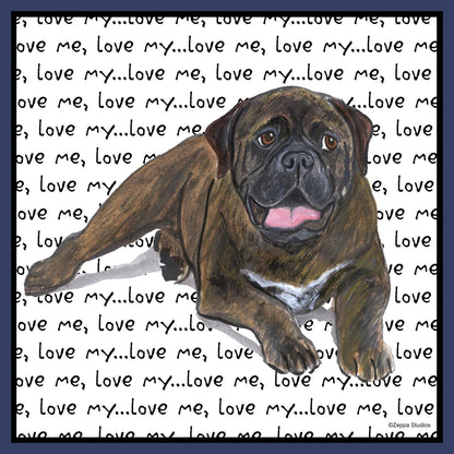 Bullmastiff Love Text - Adult Unisex T-Shirt