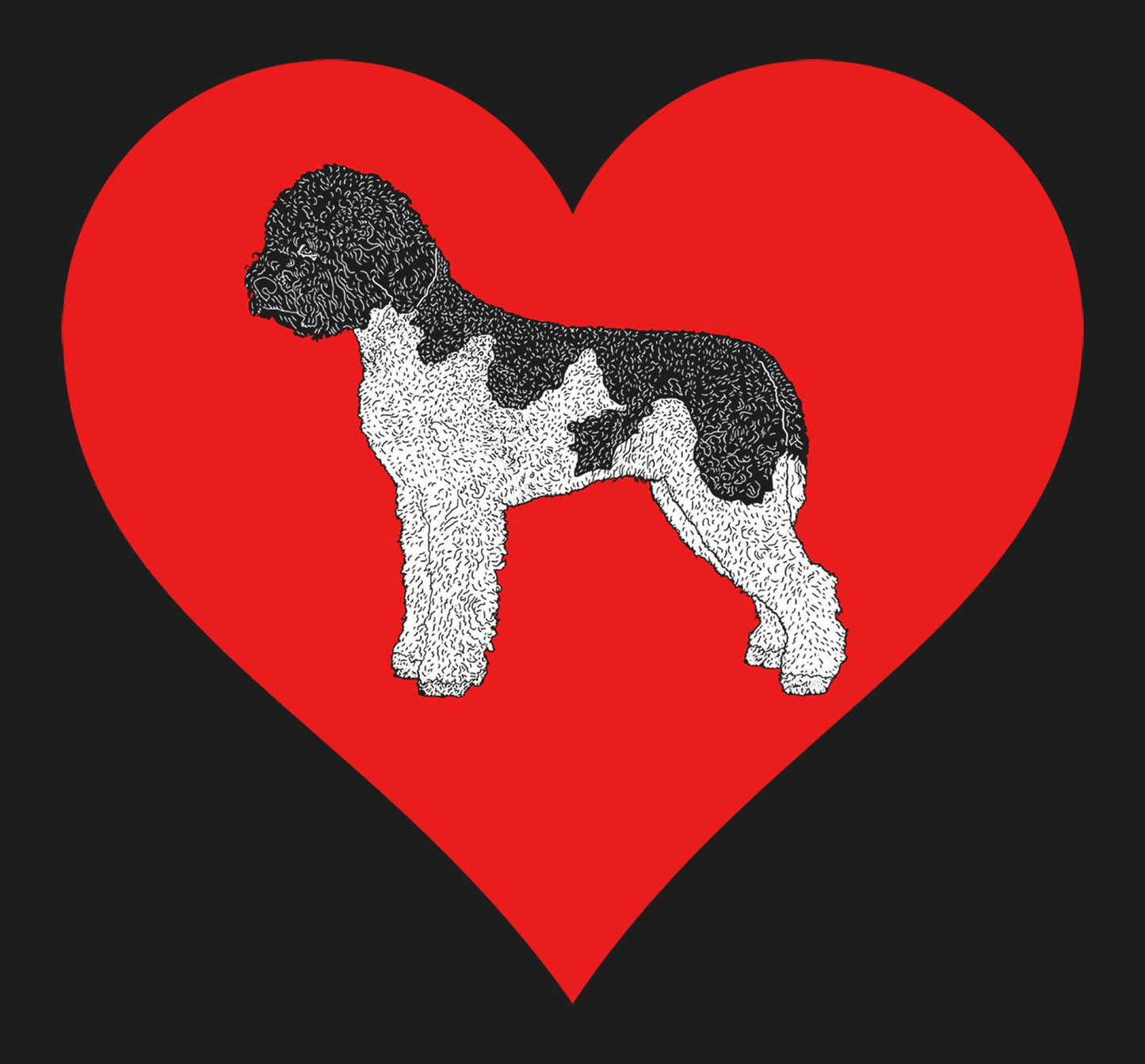 Lagotto Romagnolo on Heart Left Chest - Women's Full-Zip Hoodie Sweatshirt