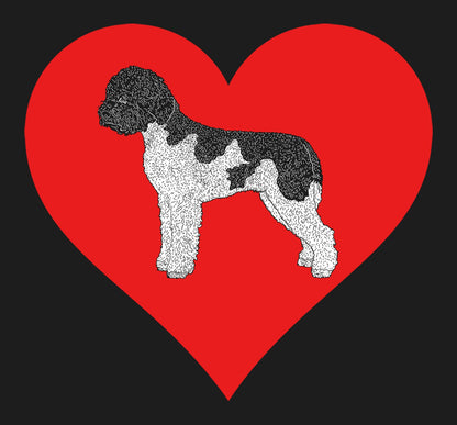 Lagotto Romagnolo on Heart Left Chest - Women's Full-Zip Hoodie Sweatshirt