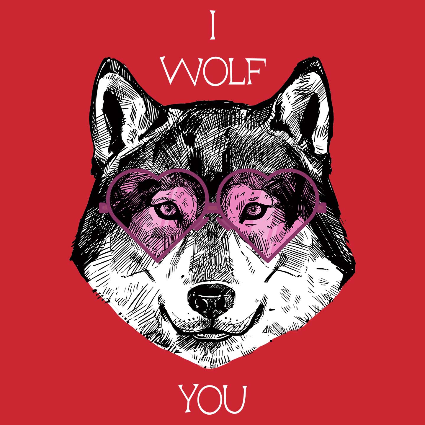 I Wolf You - Women's V-Neck T-Shirt