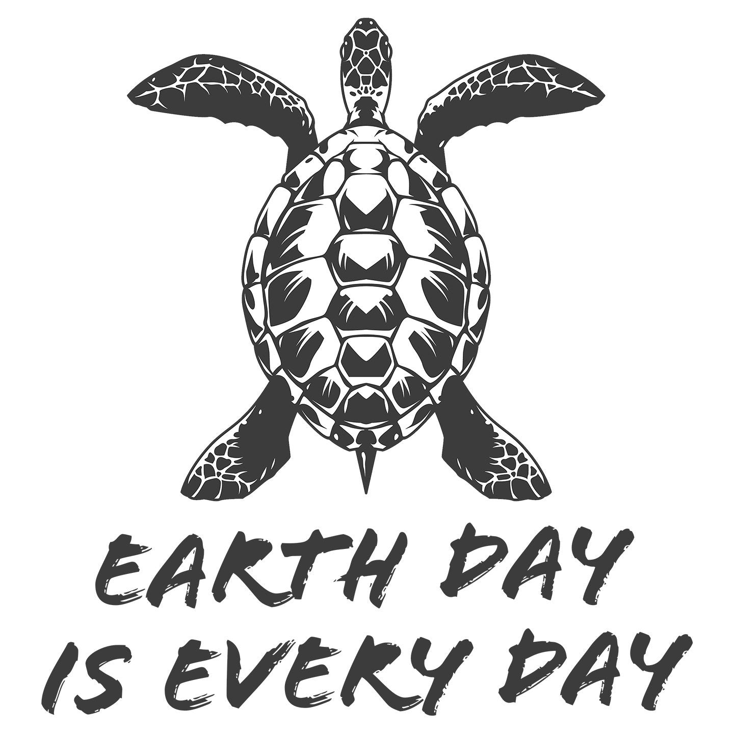 Earth Day is Every Day Sea Turtle - Women's V-Neck T-Shirt
