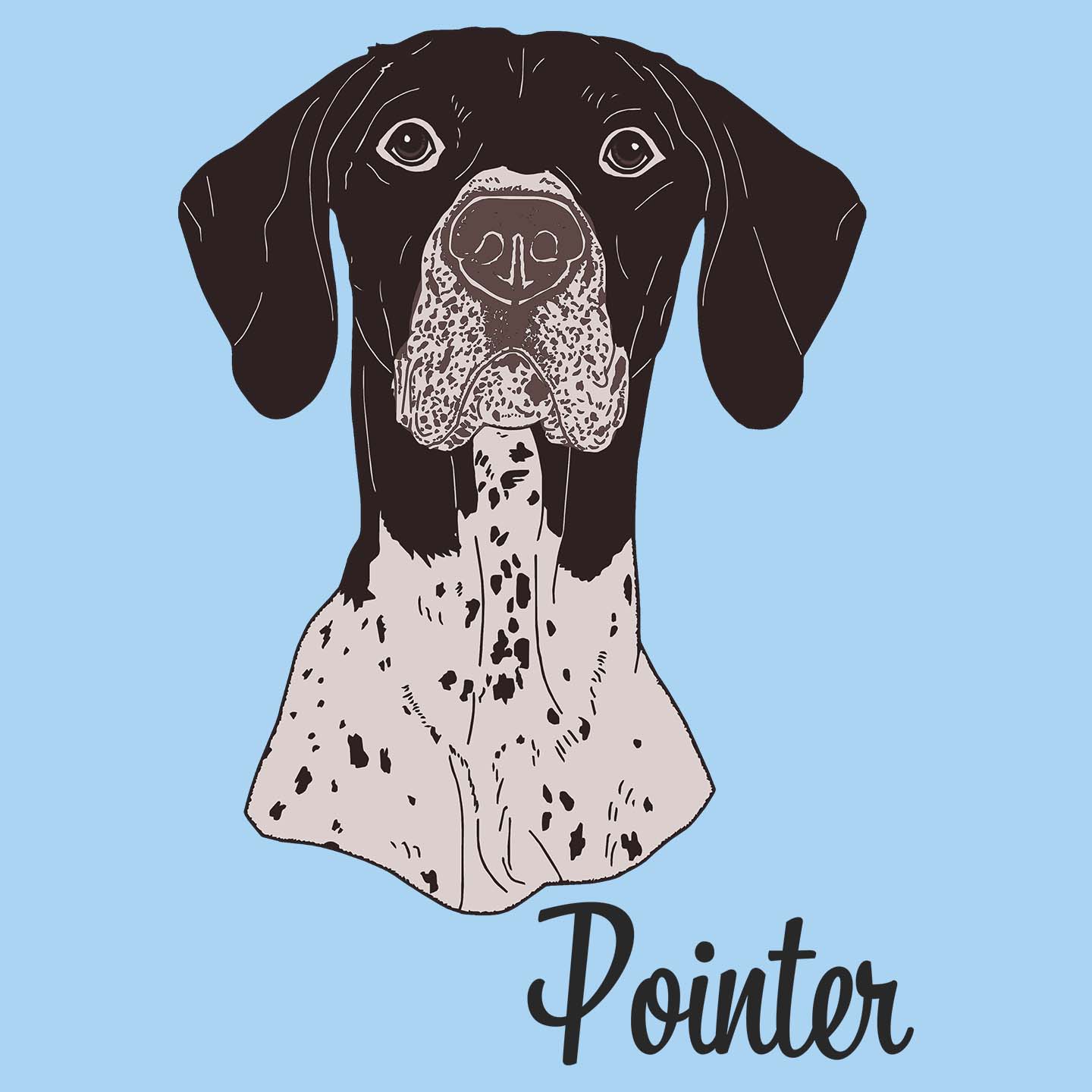 German Shorthaired Pointer Headshot - Adult Unisex T-Shirt