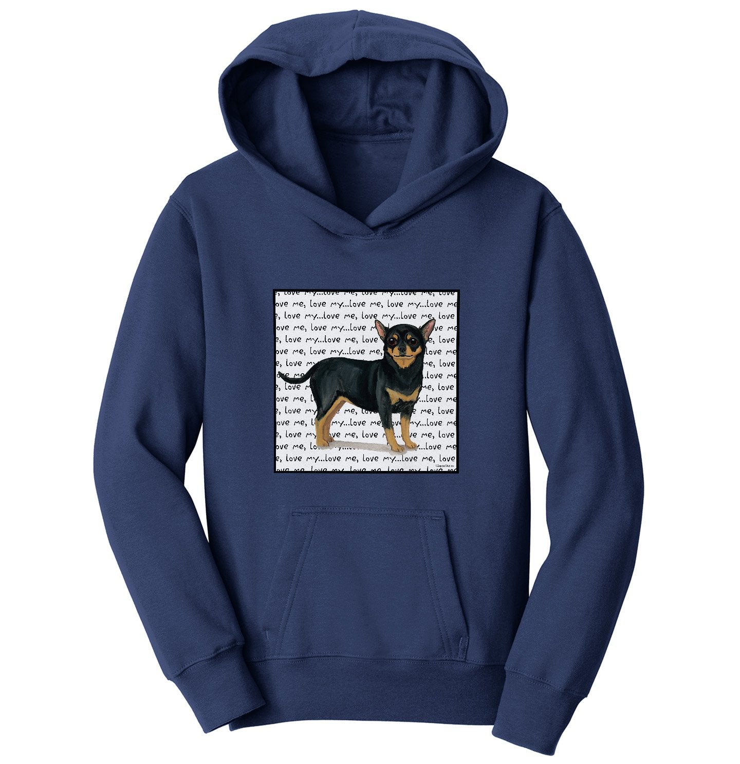 Chihuahua Love Text - Kids' Unisex Hoodie Sweatshirt | Zeppa Studios