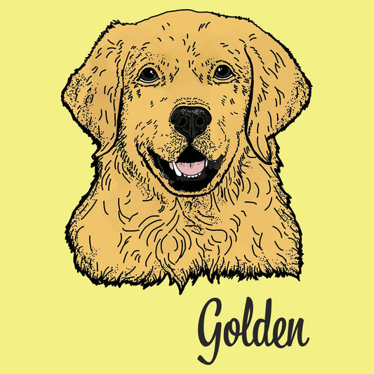 Golden Retriever Headshot - Women's Fitted T-Shirt