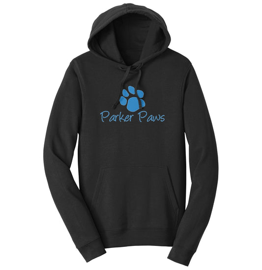 Parker Paws Blue Paw Print Logo - Adult Unisex Hoodie Sweatshirt