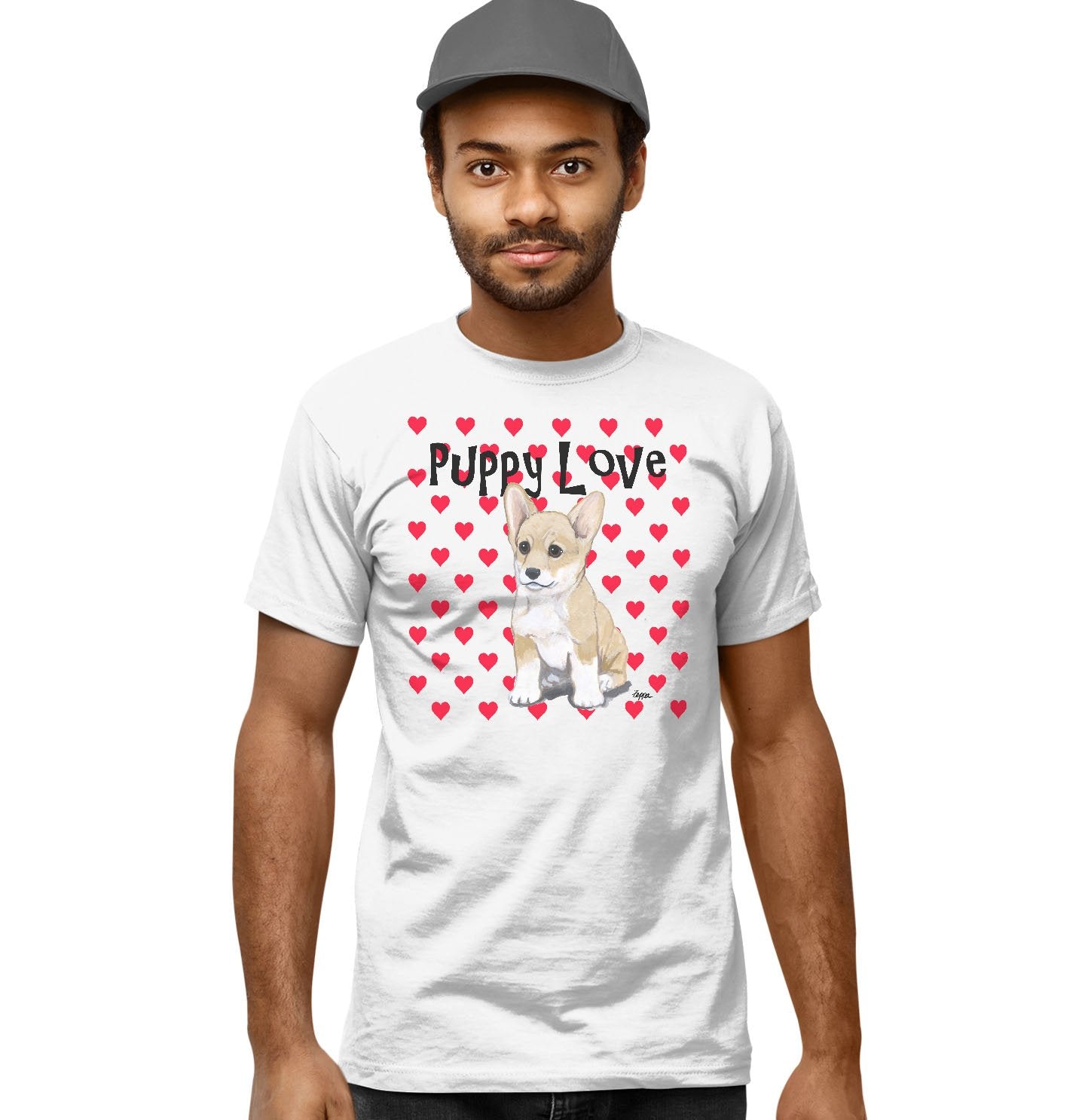 Animal Pride - Corgi Puppy Love - Adult Unisex T-Shirt