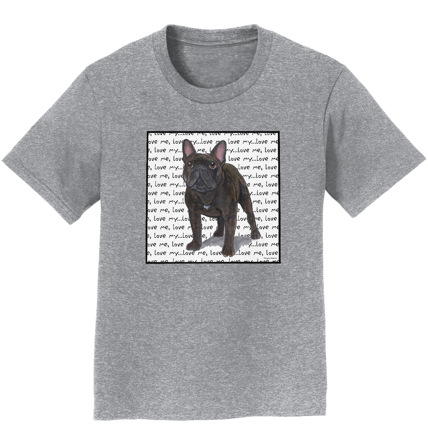 Frenchie Love Text - Kids' Unisex T-Shirt