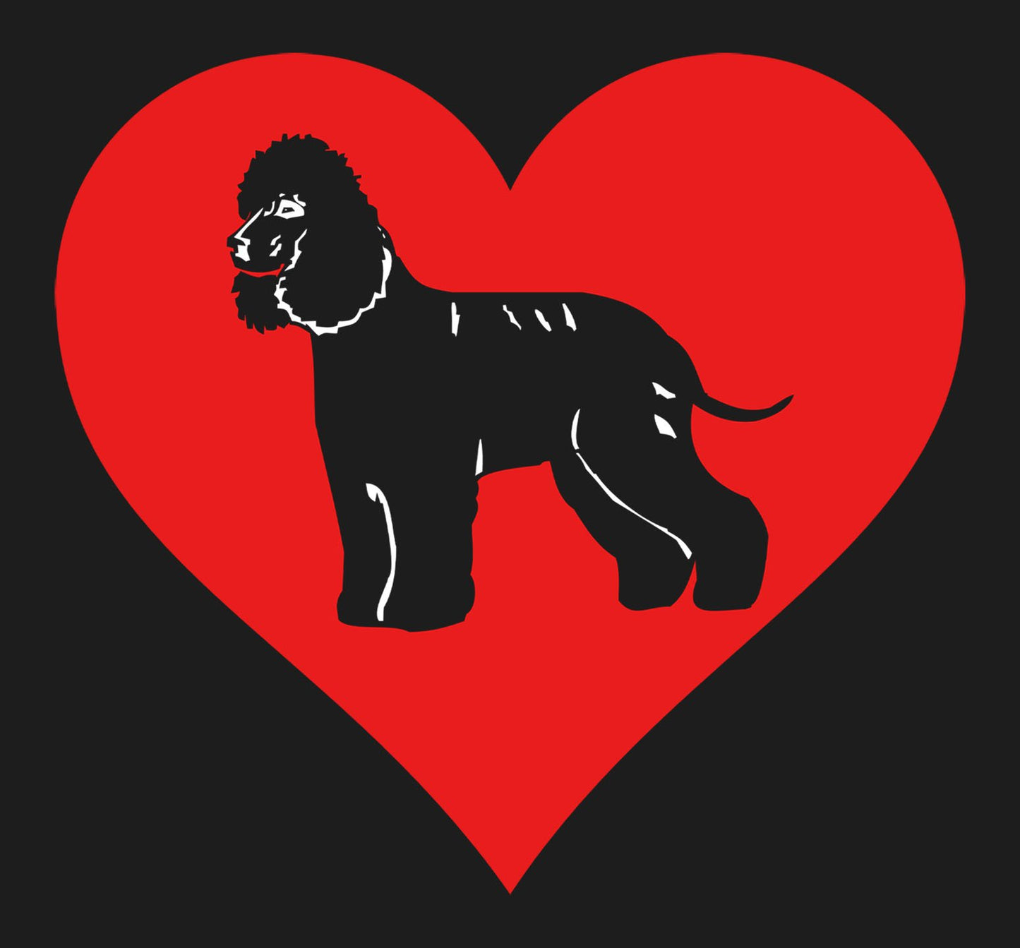Irish Water Spaniel on Heart Left Chest - Women's Full-Zip Hoodie Sweatshirt
