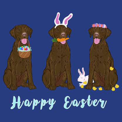 Easter Chocolate Labrador Line Up - Women's Fitted T-Shirt