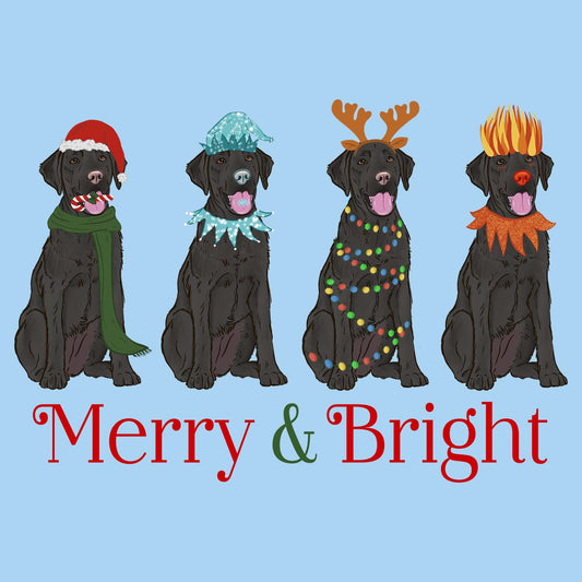 Black Lab Christmas Line Up - Adult Unisex T-Shirt