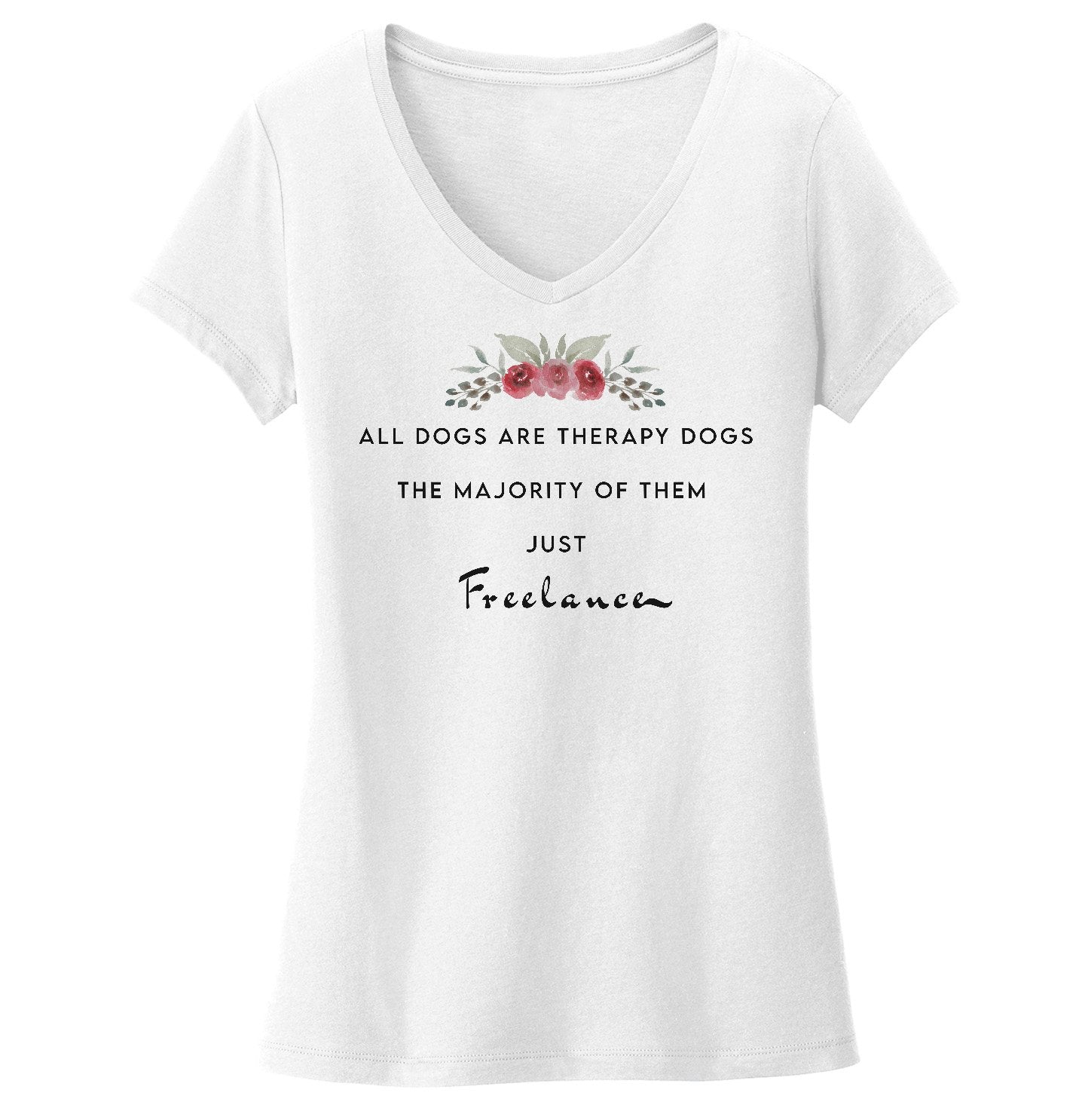 Animal Pride - Therapy Dogs Freelance - Women's V-Neck T-Shirt