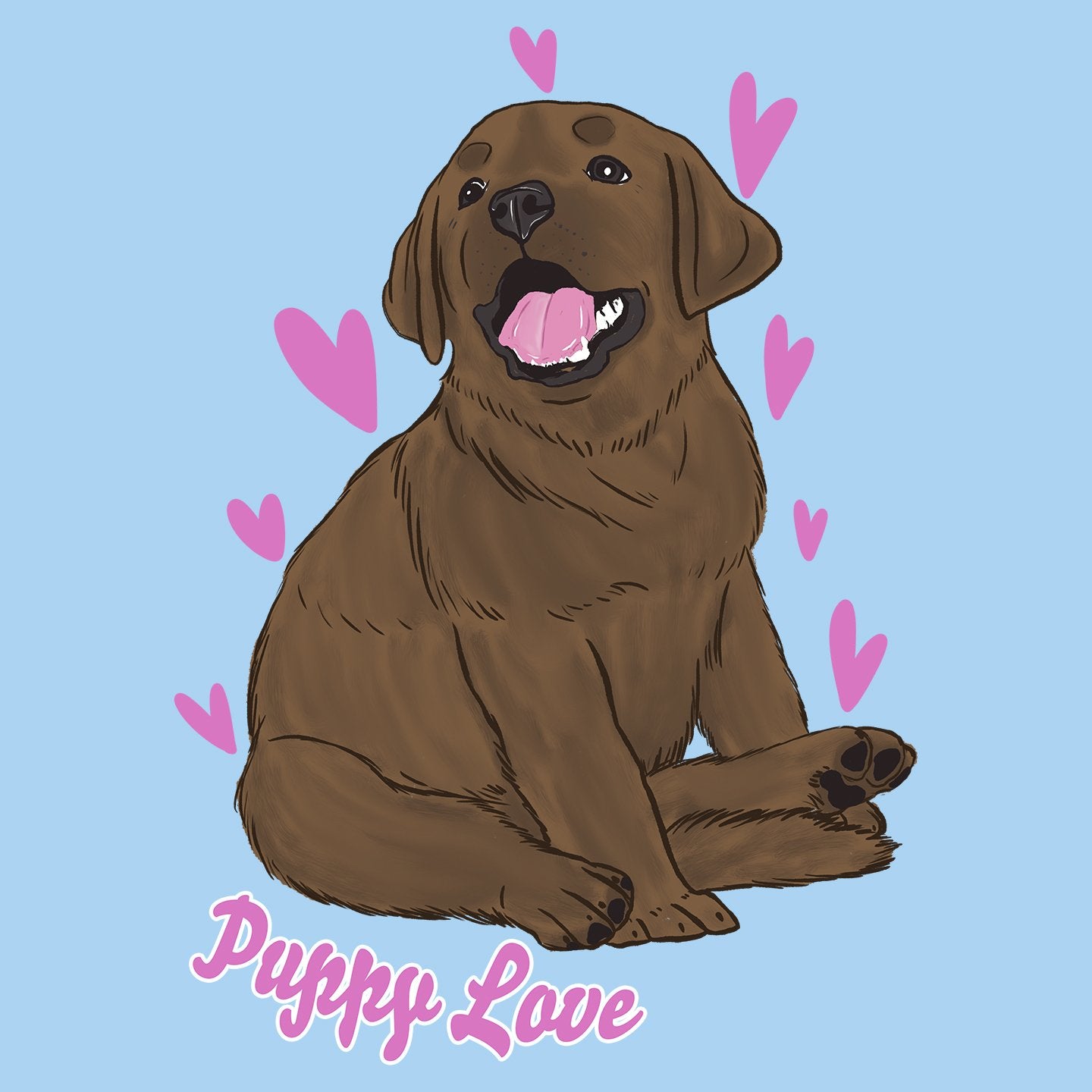 Chocolate Labrador Puppy Love - Kids' Unisex T-Shirt