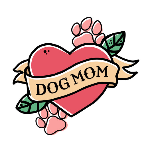 Dog Mom Heart Pocket - Adult Unisex Hoodie Sweatshirt