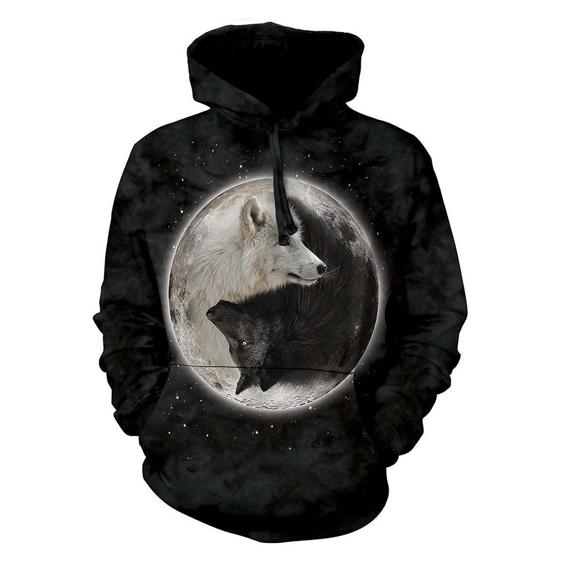 Yin Yang Wolves - Adult Unisex Hoodie Sweatshirt
