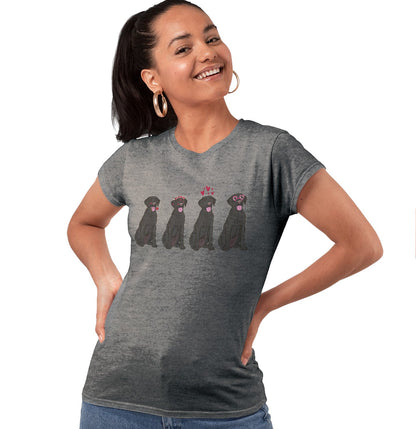 Black Lab Love Line Up - Women's Tri-Blend T-Shirt