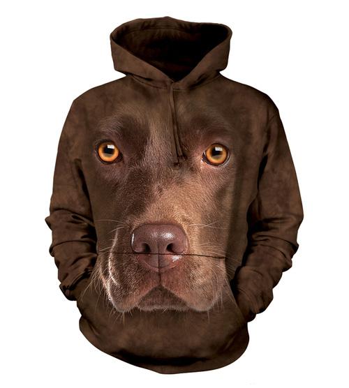 The Mountain Chocolate Labrador Face 3D Face Sweatshirt