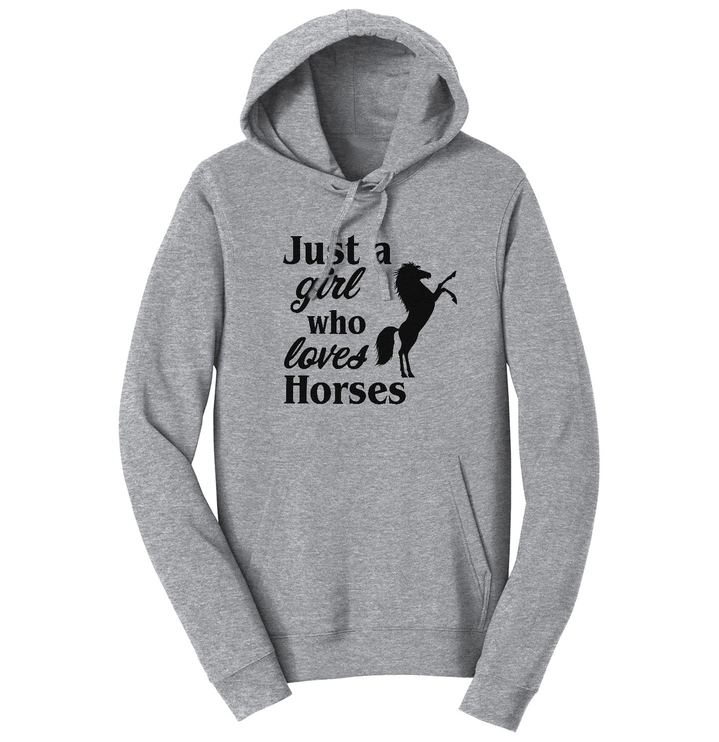 Animal Pride - Just A Girl Who Loves Horses Silhouette - Adult Unisex Hoodie Sweatshirt