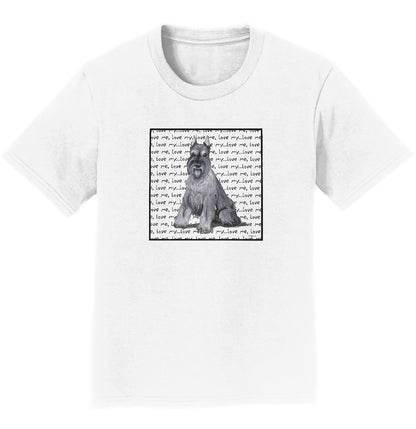 Schnauzer Love Text - Kids' Unisex T-Shirt