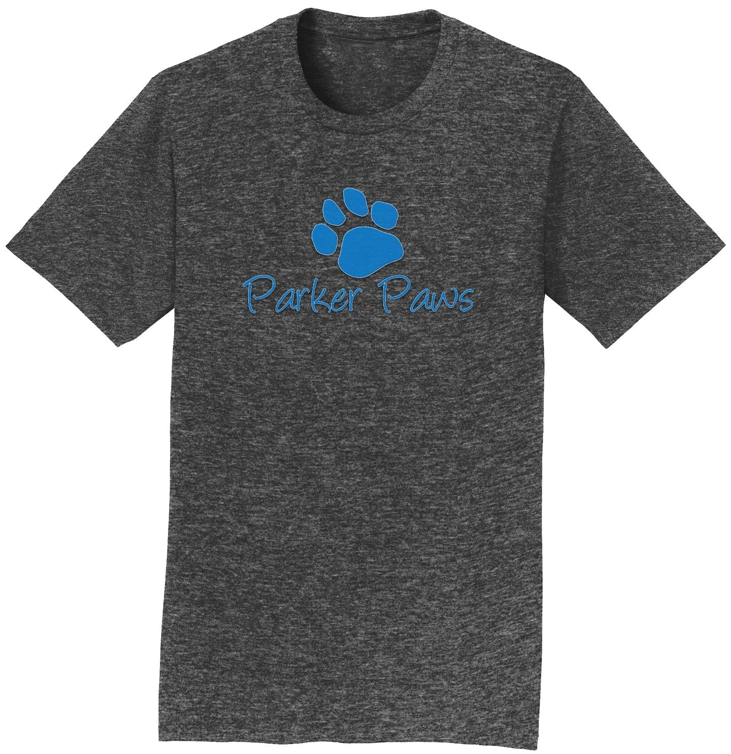 Parker Paws Blue Paw Print Logo - Adult Unisex T-Shirt