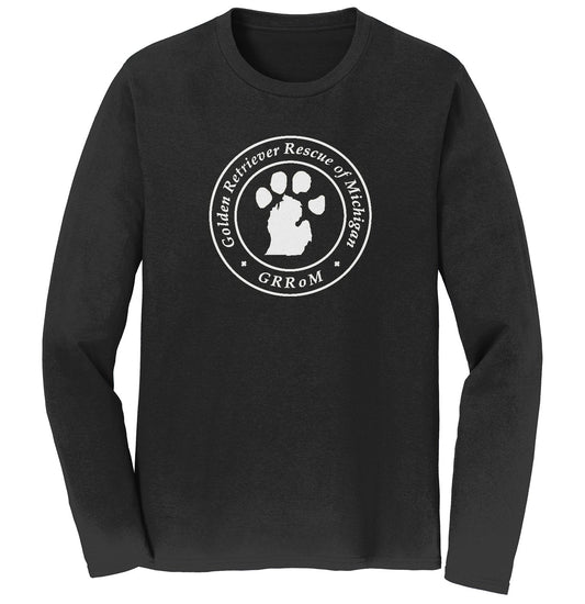 Golden Retriever Rescue of Michigan Logo - Full Front White - Long Sleeve T-Shirt