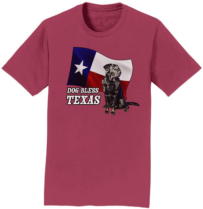 Dog Bless Texas Flag Lab - Adult Unisex T-Shirt