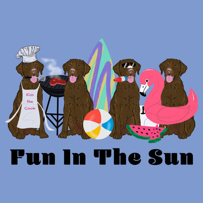 Summer Lineup Chocolate Lab - Adult Tri-Blend T-Shirt
