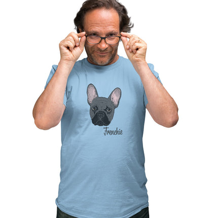 Animal Pride - Grey Frenchie Headshot - Adult Unisex T-Shirt