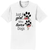 Just A Girl Who Loves Dogs - Adult Unisex T-Shirt