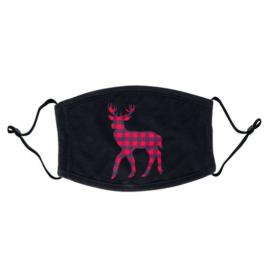 Plaid Deer - Adult Adjustable Face Mask