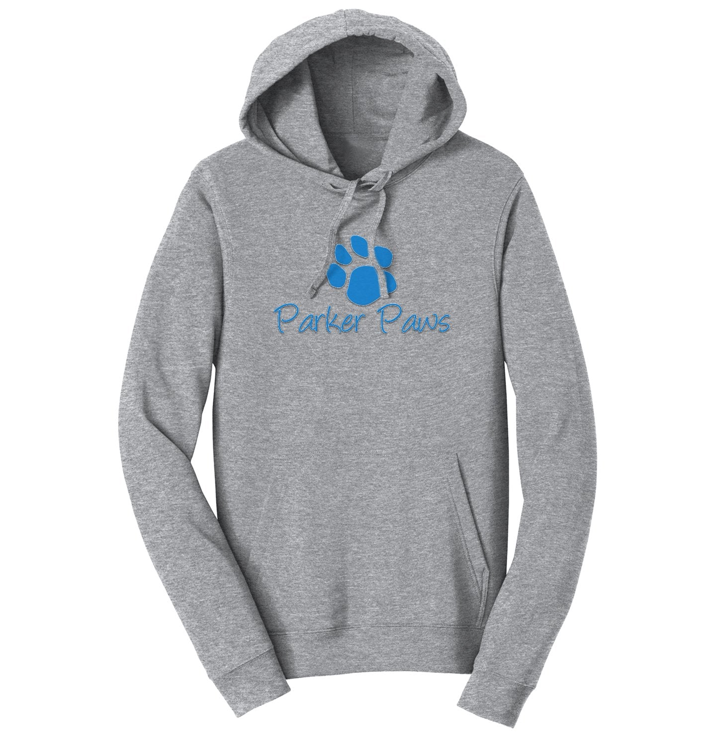 Parker Paws Blue Paw Print Logo - Adult Unisex Hoodie Sweatshirt