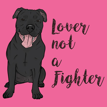 Black Pit Bull Lover Not Fighter - Women's Tri-Blend T-Shirt