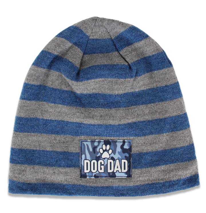 Animal Pride - Dog Dad on Blue - Knit Beanie