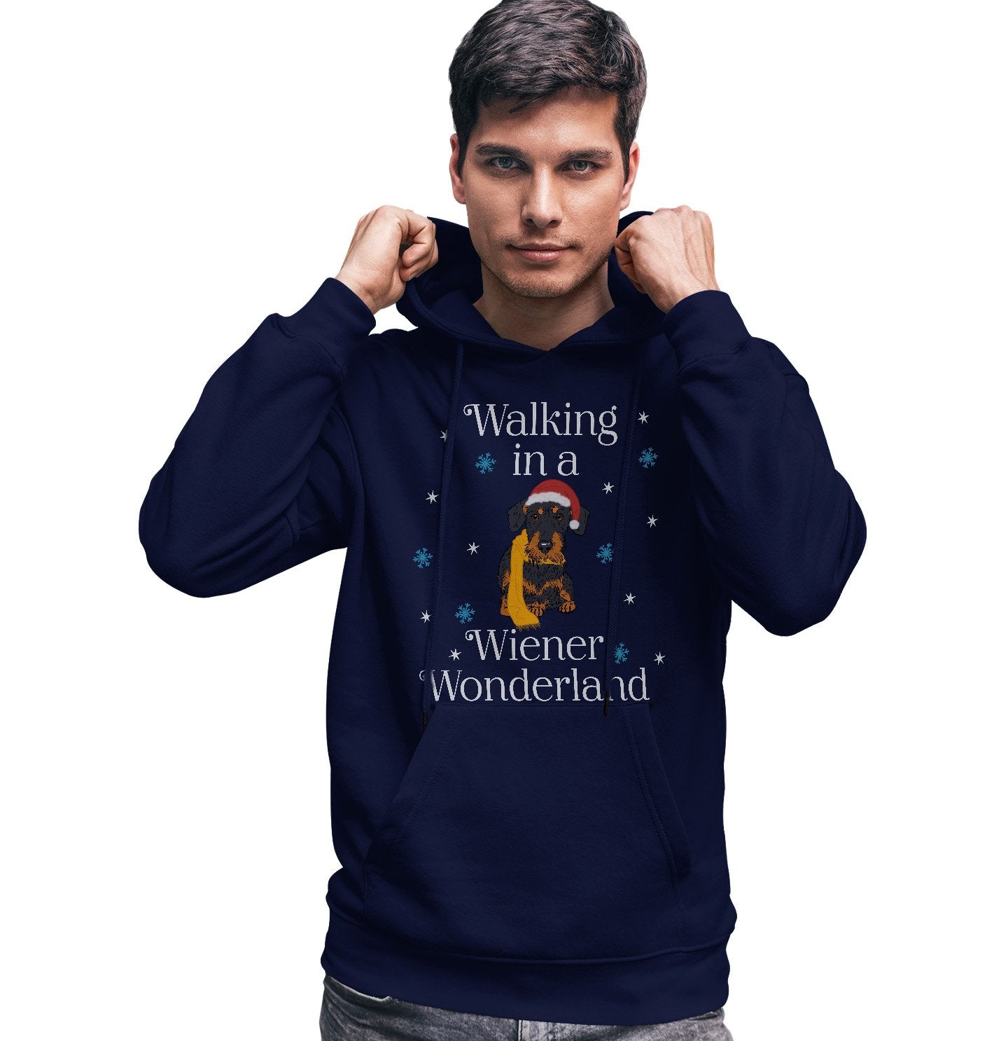 Animal Pride - Wire Haired Wiener Wonderland - Adult Unisex Hoodie Sweatshirt