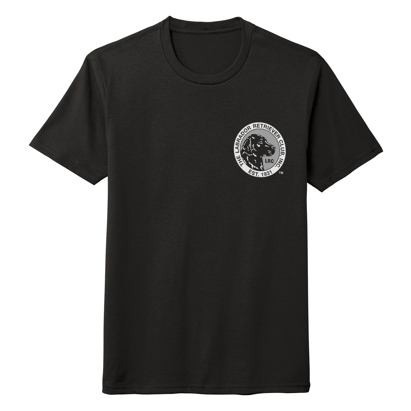 The Labrador Retriever Club - LRC Logo - Left Chest Black & White - Adult Tri-Blend T-Shirt