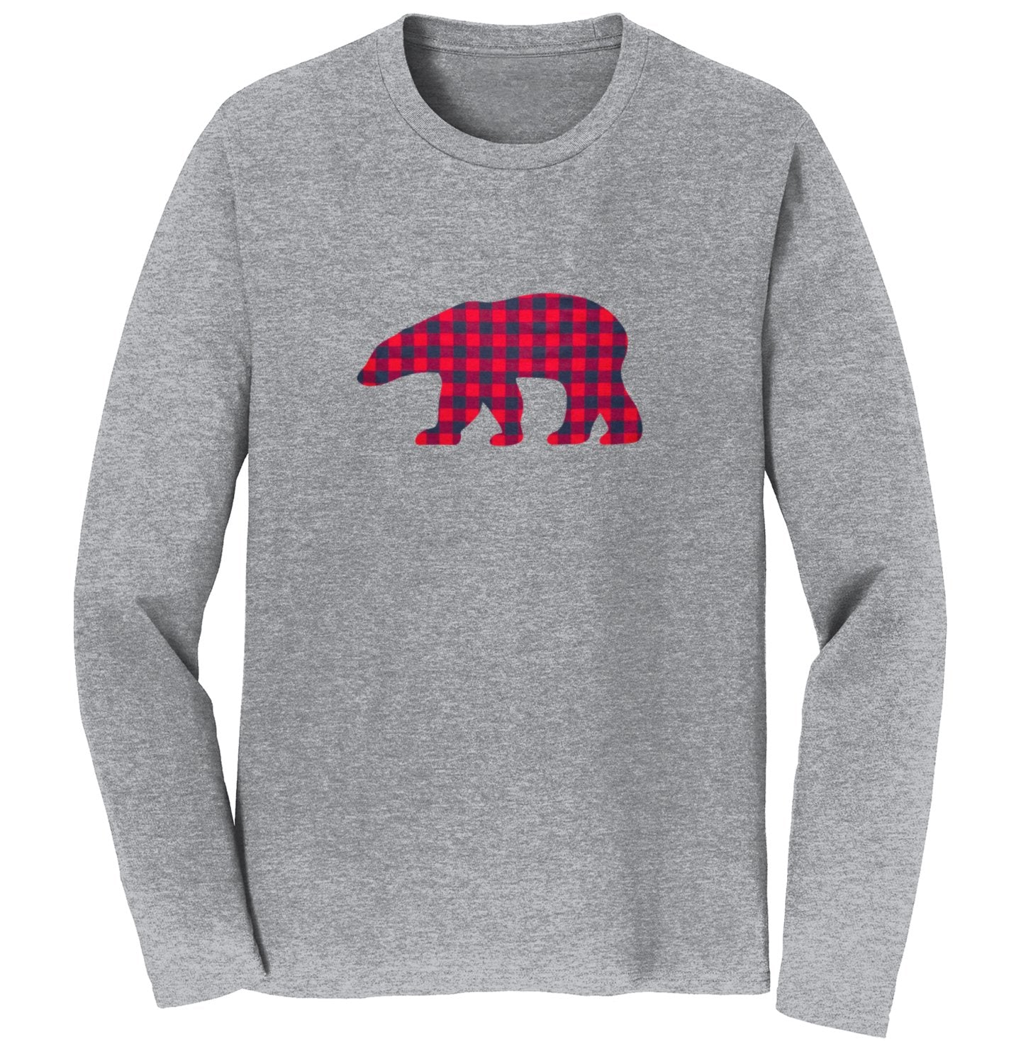 Plaid Bear - Adult Unisex Long Sleeve T-Shirt