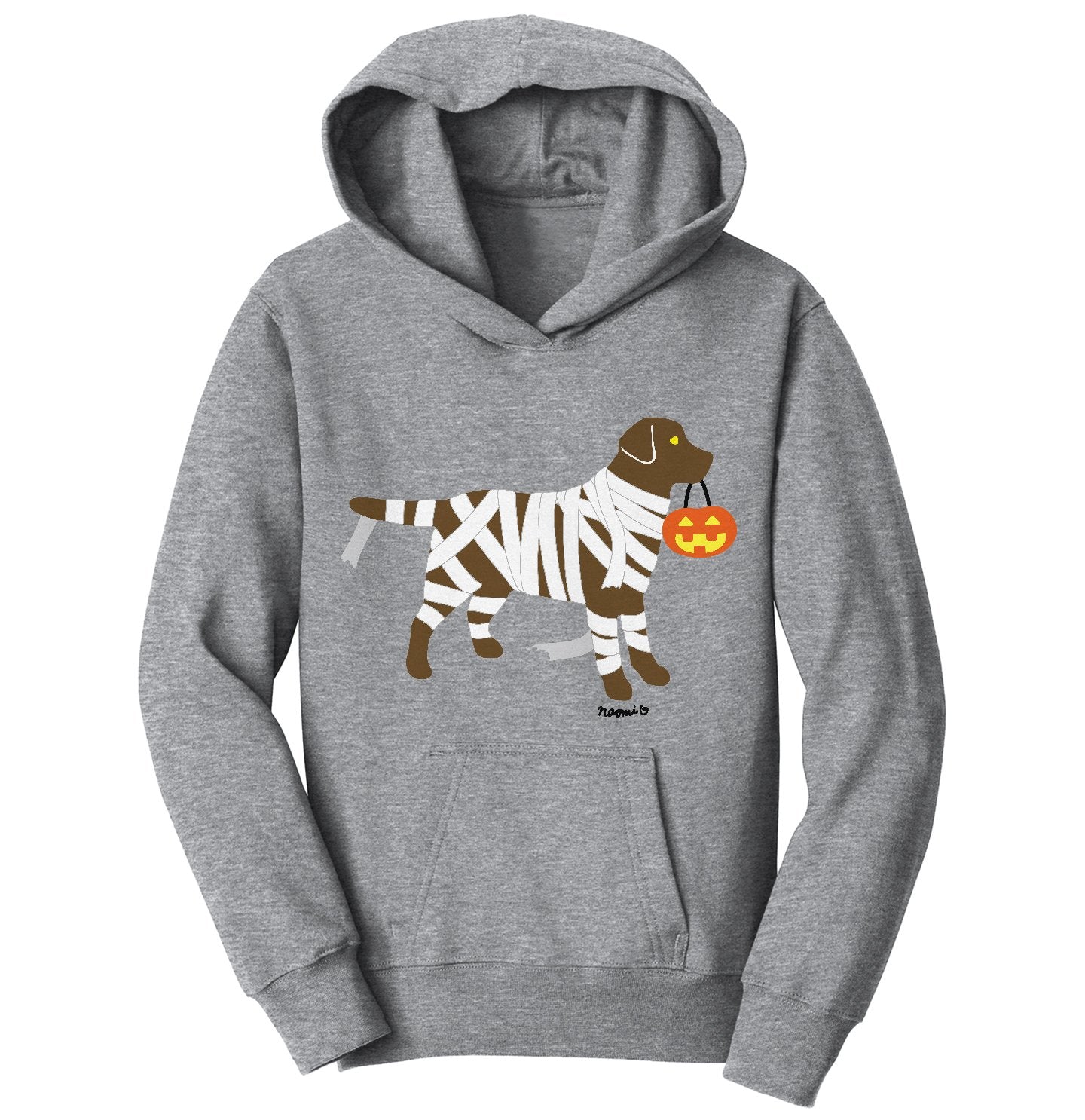 Chocolate Lab Mummy Trick or Treater - Halloween - Kids' Unisex Hoodie Sweatshirt
