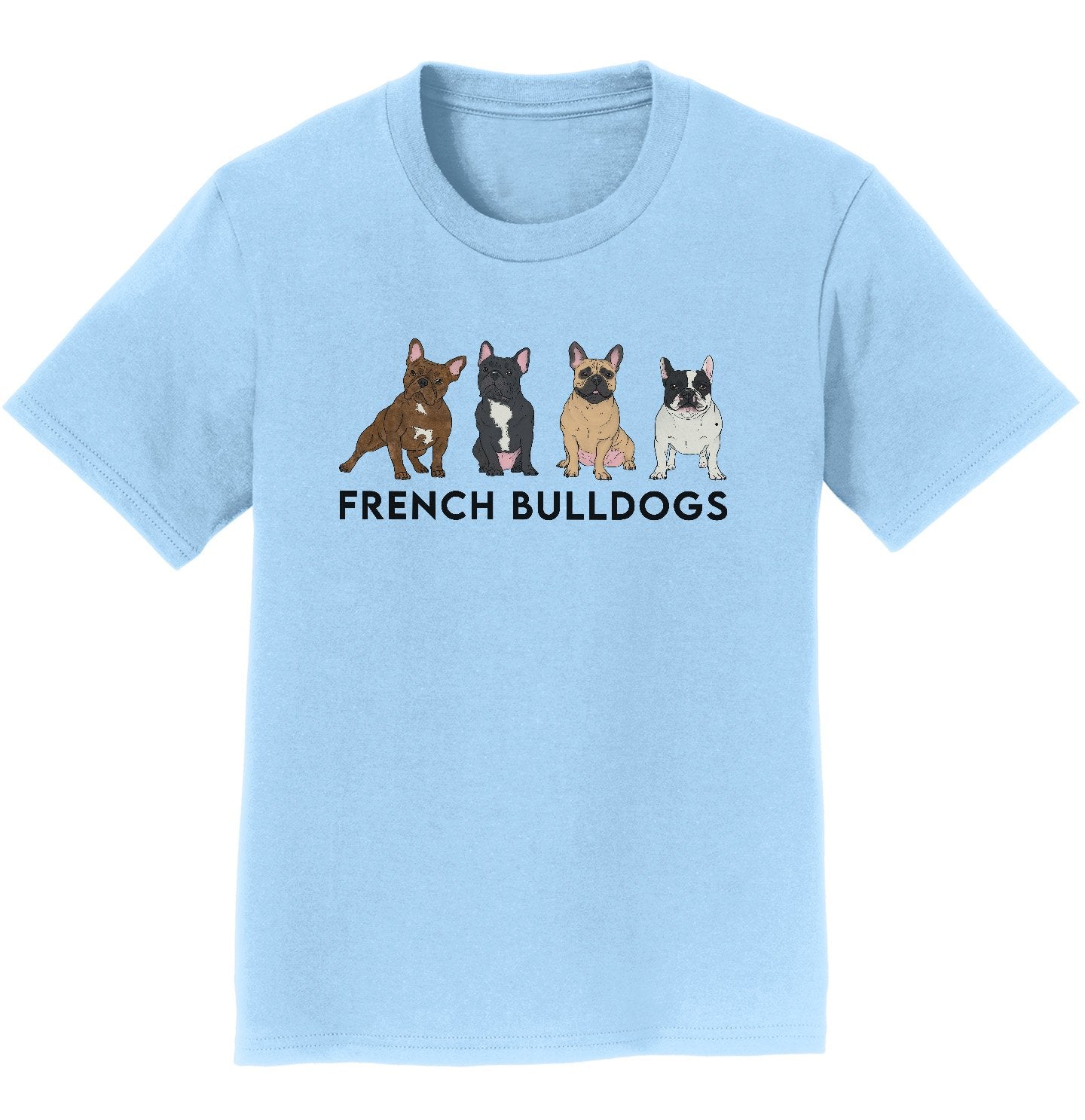 Animal Pride - French Bulldogs Lineup - Kids' Unisex T-Shirt