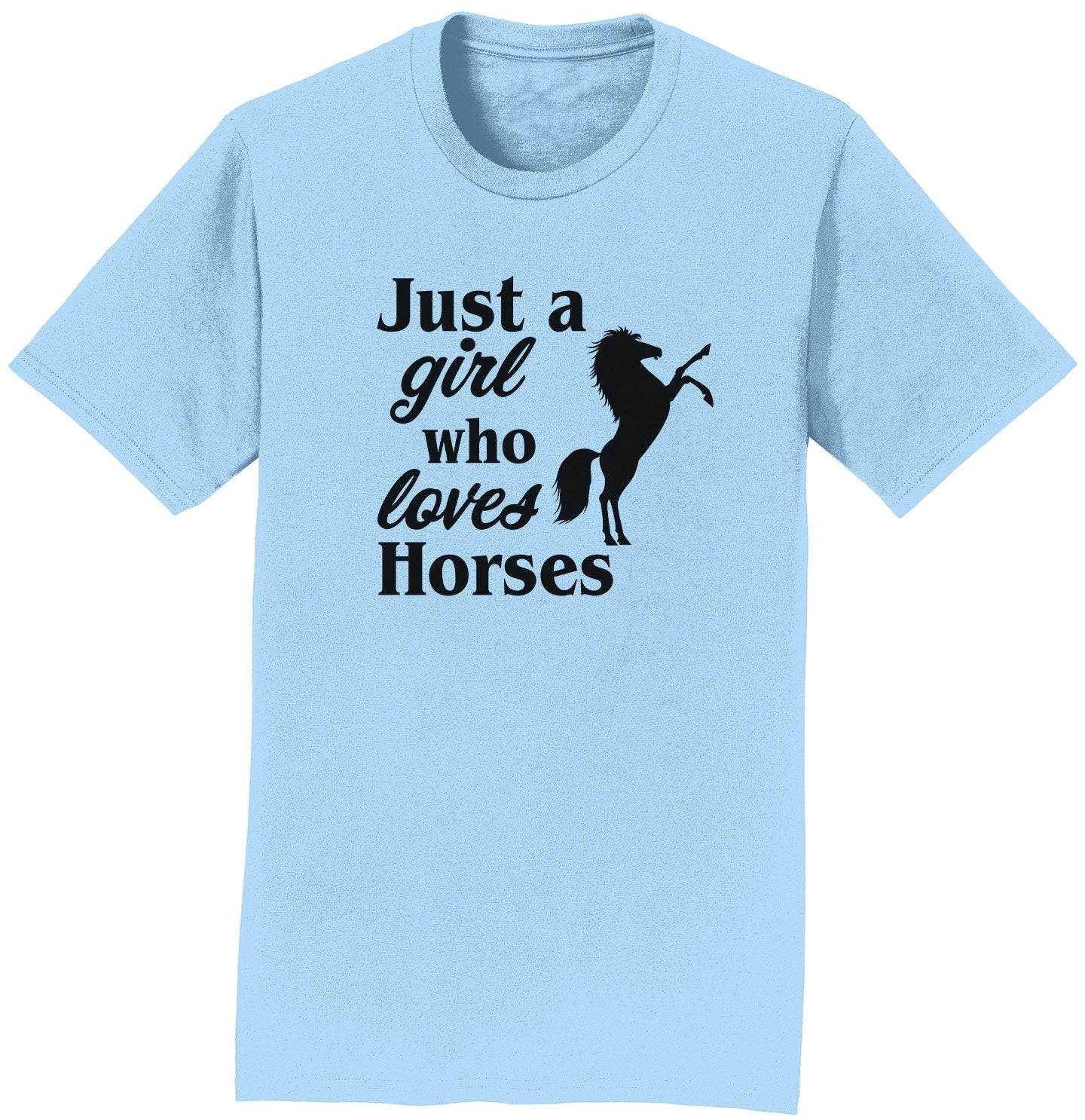 Animal Pride - Just A Girl Who Loves Horses Silhouette - Adult Unisex T-Shirt