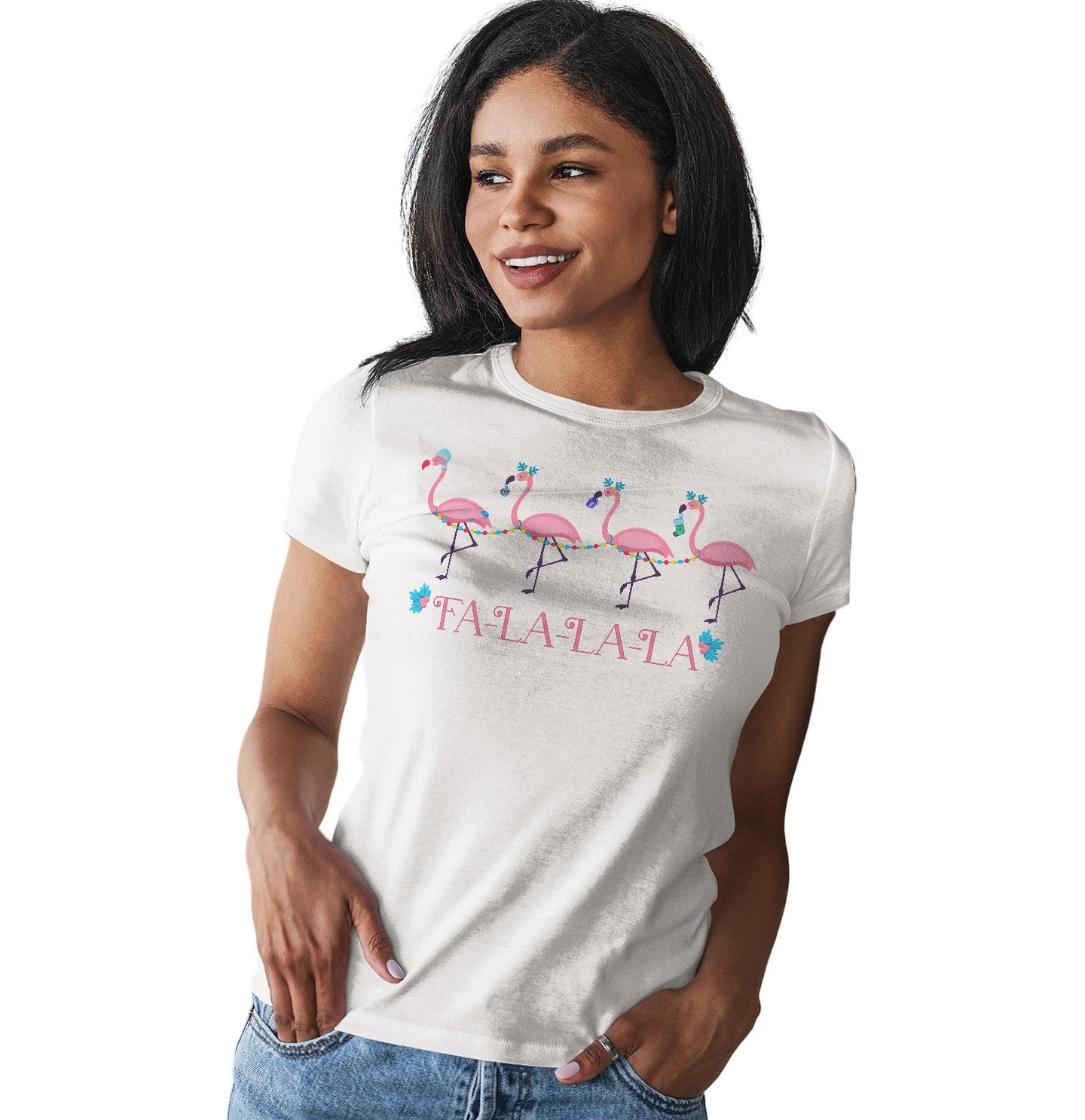 Falalamingos - Women's Fitted T-Shirt