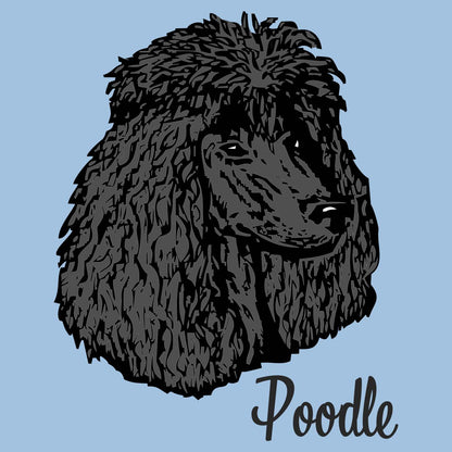 Black Poodle Headshot - Women's Fitted T-Shirt