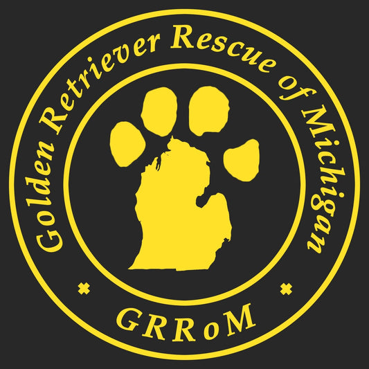 Golden Retriever Rescue of Michigan Full Front Logo - Adult Adjustable Face Mask