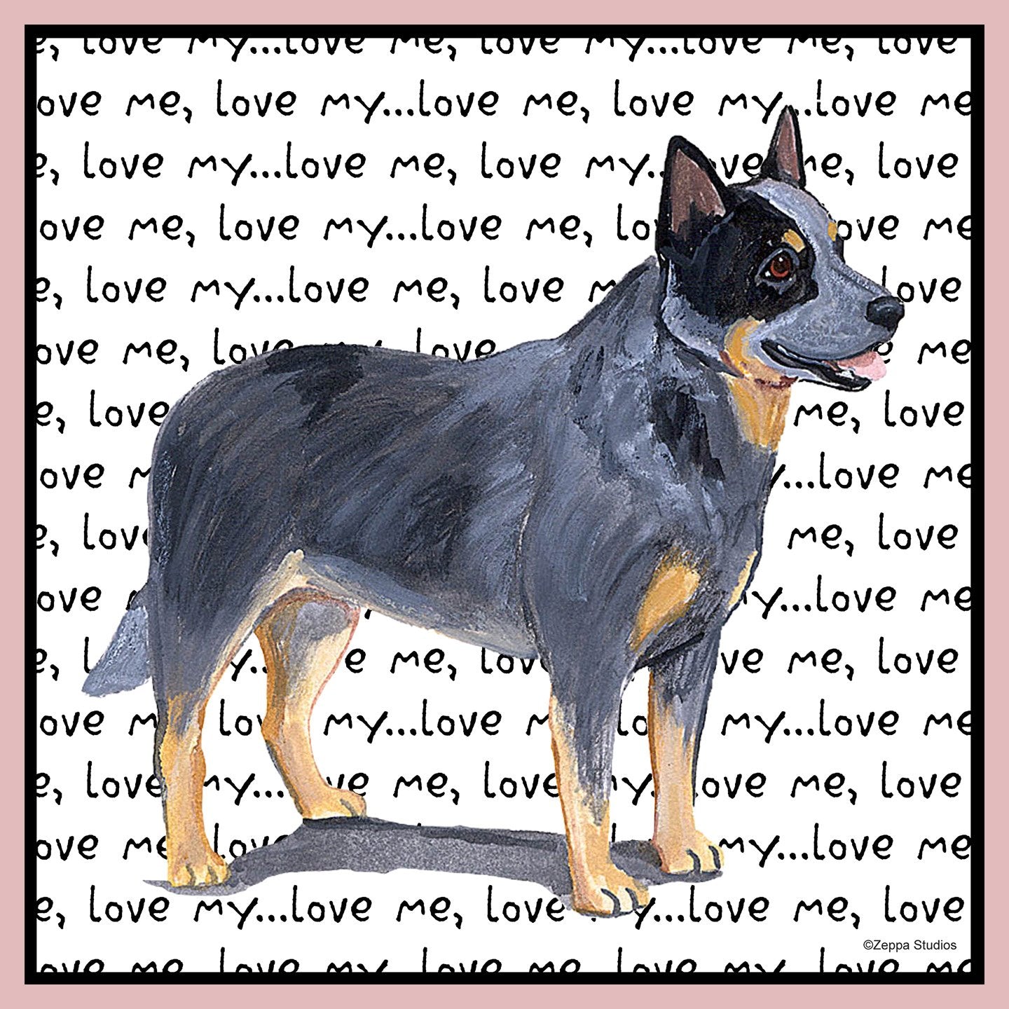 Australian Cattle Dog Love Text - Women's Fitted T-Shirt