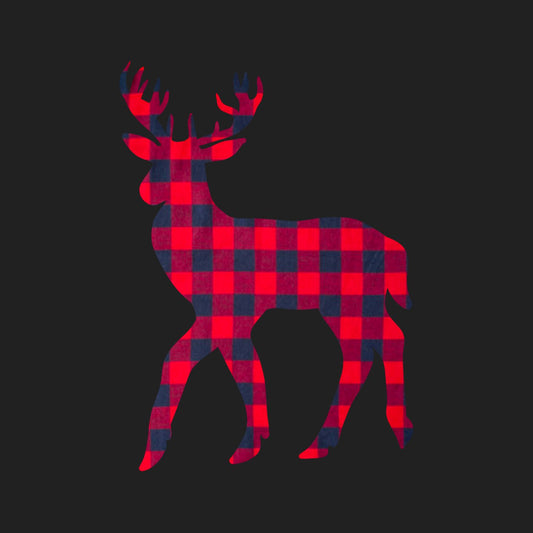 Plaid Deer - Adult Adjustable Face Mask