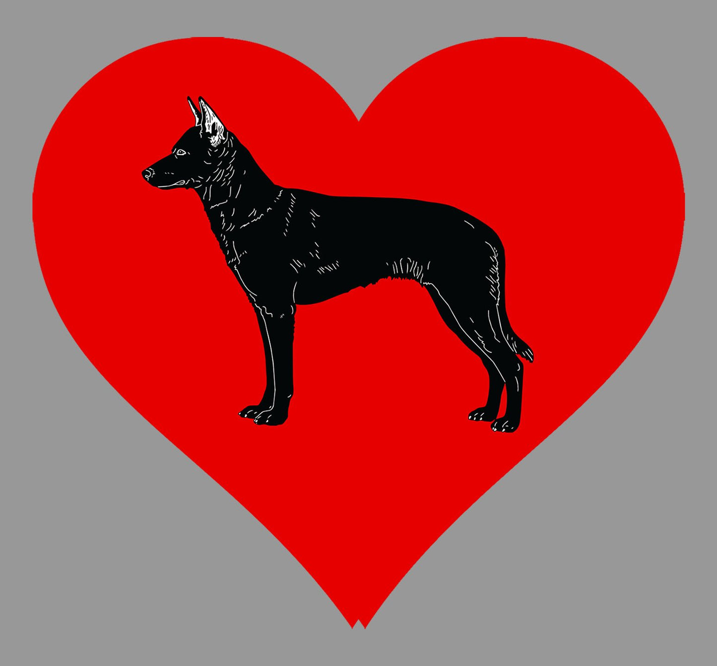 Australian Kelpie on Heart Left Chest - Women's Full-Zip Hoodie Sweatshirt