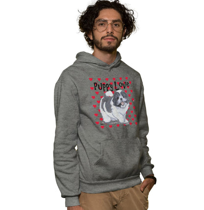 Animal Pride - Shih Tzu Puppy Love - Adult Unisex Hoodie Sweatshirt