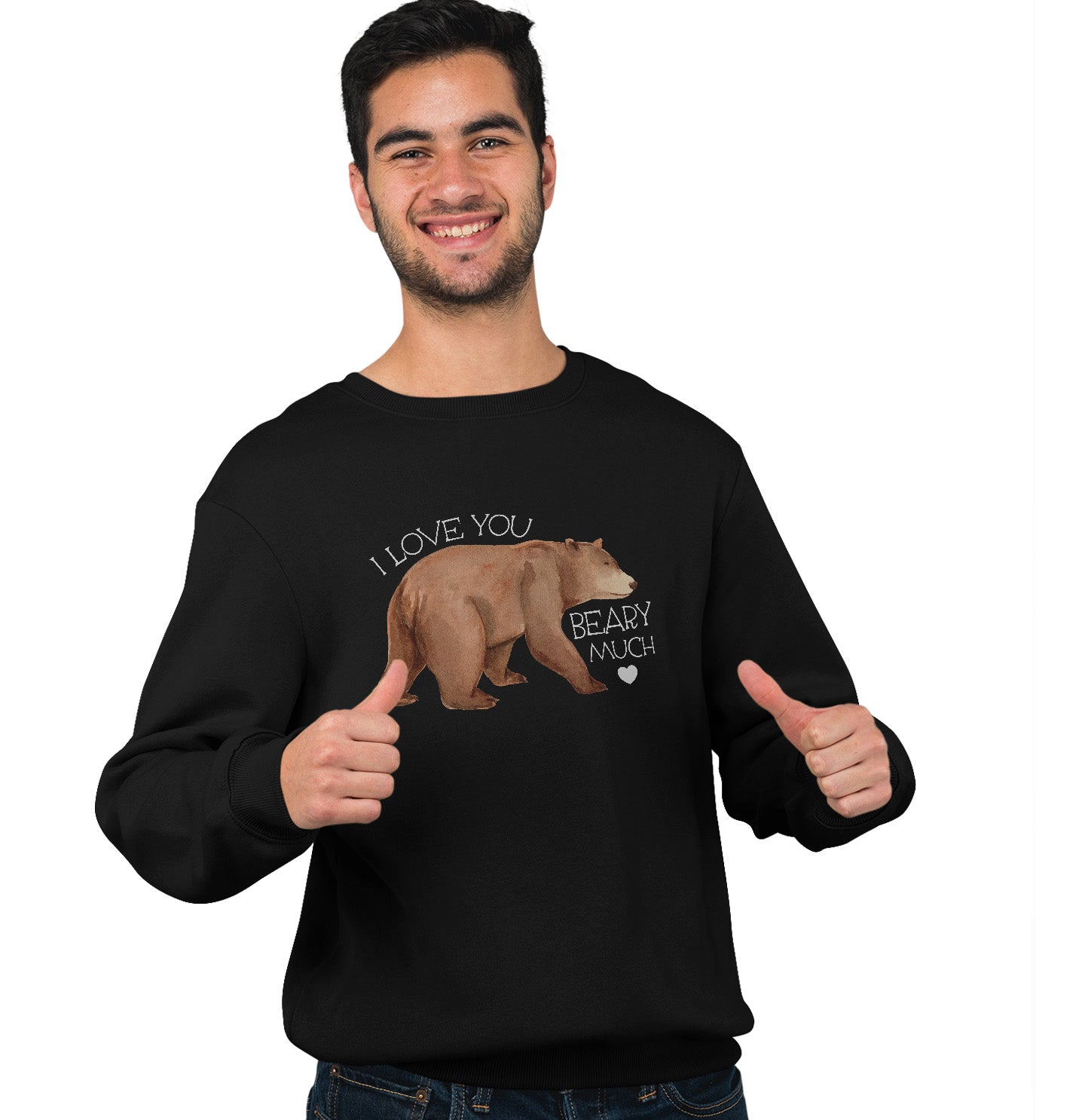 I Love You Beary Much - Adult Unisex Crewneck Sweatshirt