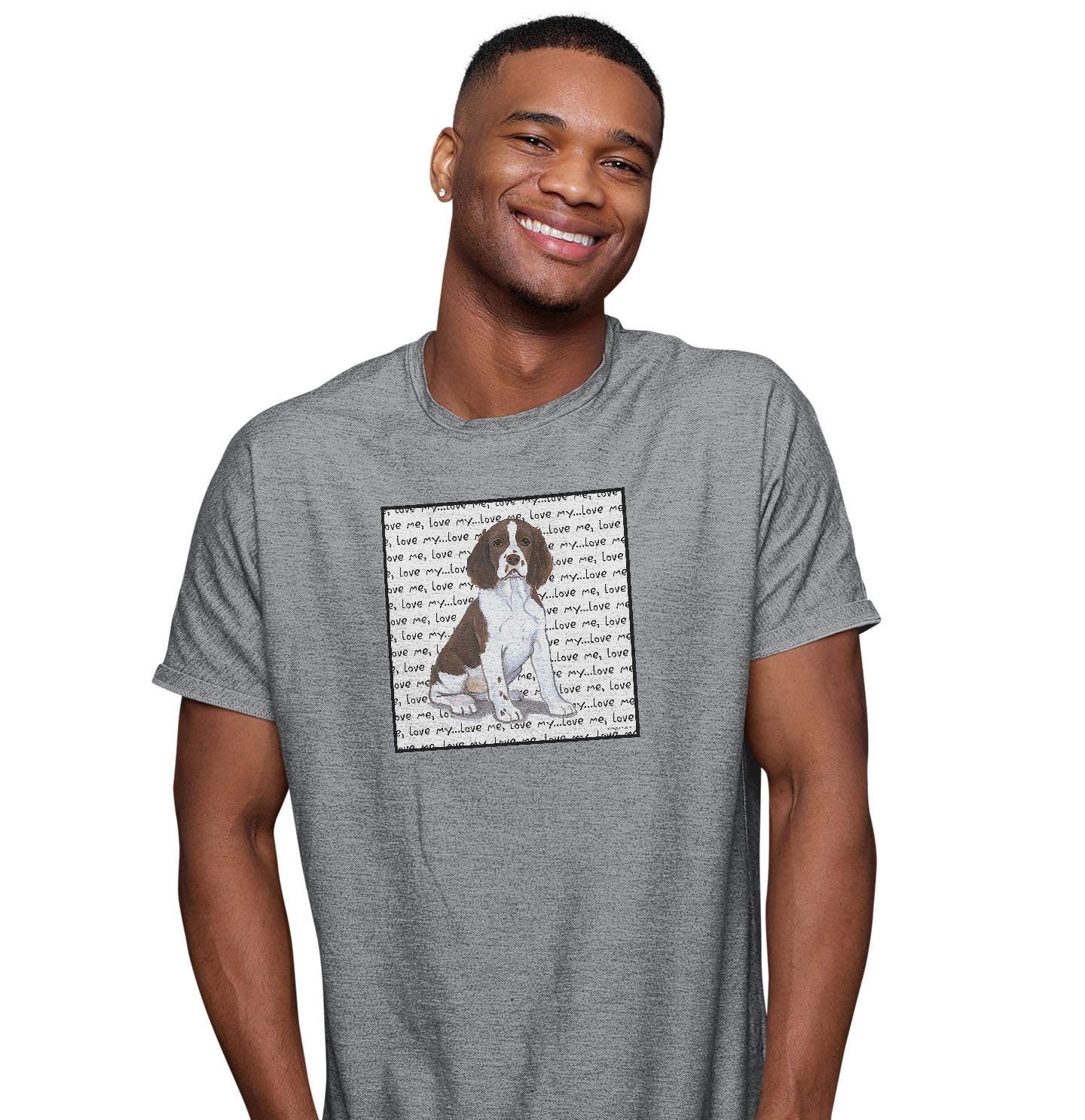 Springer Puppy Love Text - Adult Unisex T-Shirt